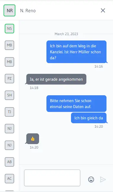 Chat für Kanzleimitarbeiter