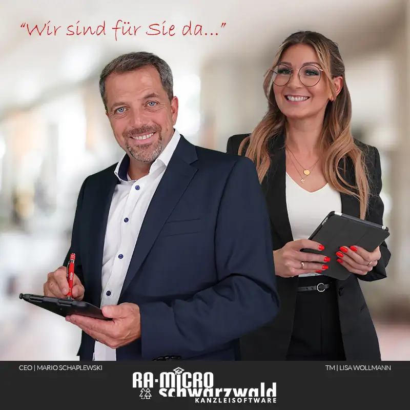 Antonio Gallucciio und Mario Schaplewski von RA-MICRO Schwarzwald