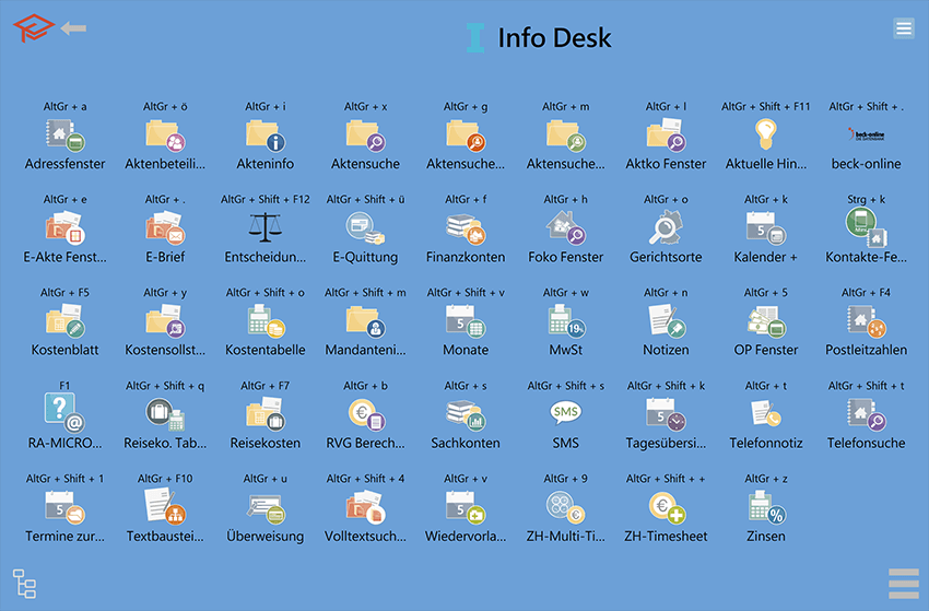 Info Desk der RA-MICRO Kanzleisoftware