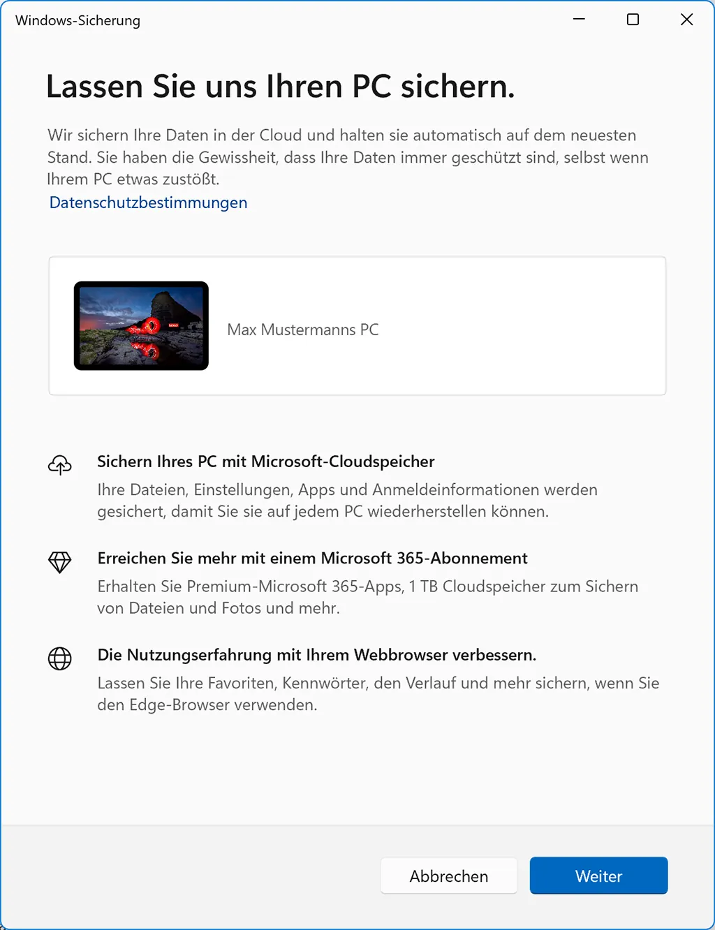 Windows Sicherung