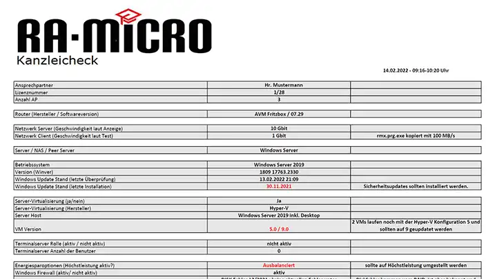 RA-MICRO Kanzleicheck: Checkliste Ihrer IT-Security