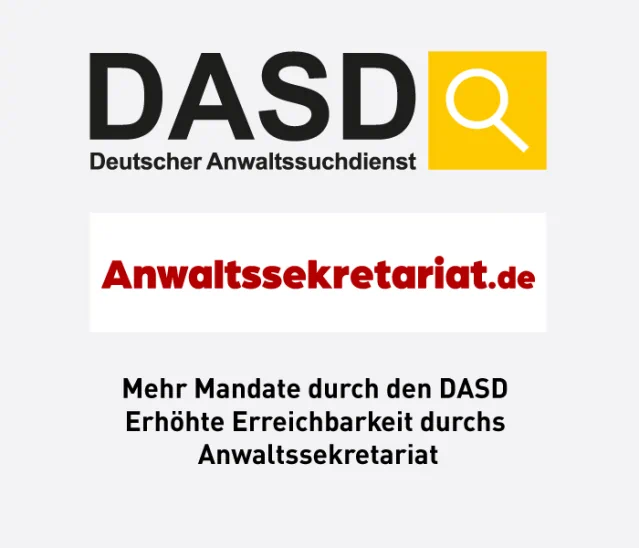 DASD Deutscher Anwaltssuchdienst. Anwaltssekretariat.de. Mehr Mandate mit dem DASD. Erhöhte Erreichbarkeit durchs Anwaltssekretariat.