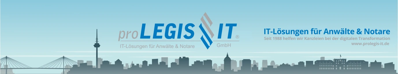 proLEGIS: IT-Lösungen für Anwälte und Notare. Seit 1988 helfen wir Kanzleien bei Ihrer digitalen Transformation!