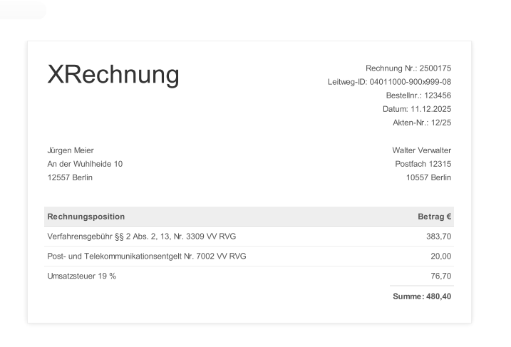 E-Rechnung Rechnung ZV-Übersicht1 E-Rechnung Rechnung ZV-Übersicht1